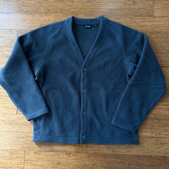 Uniqlo x Needles, Fleece Cardigan, Gray, Butterfly Logo, Medium - Picture 1 of 8
